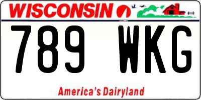 WI license plate 789WKG