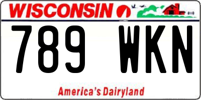 WI license plate 789WKN