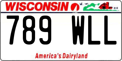 WI license plate 789WLL