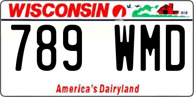 WI license plate 789WMD