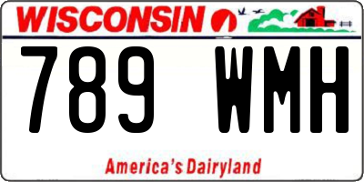 WI license plate 789WMH