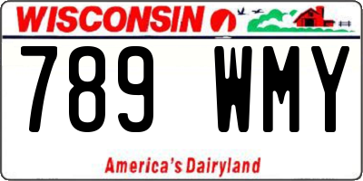 WI license plate 789WMY