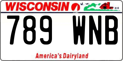 WI license plate 789WNB
