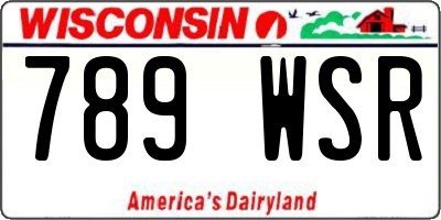 WI license plate 789WSR