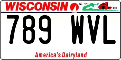 WI license plate 789WVL