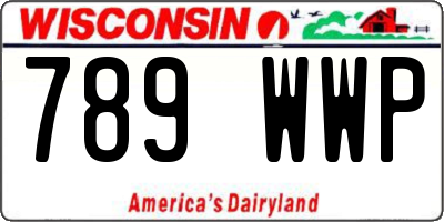 WI license plate 789WWP