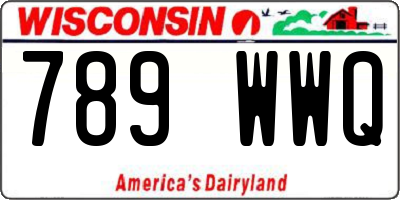 WI license plate 789WWQ