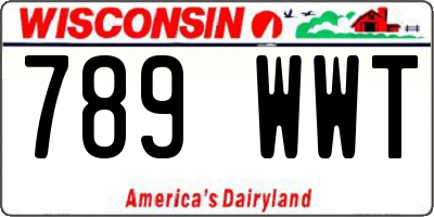 WI license plate 789WWT