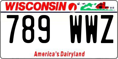 WI license plate 789WWZ