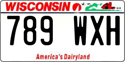 WI license plate 789WXH