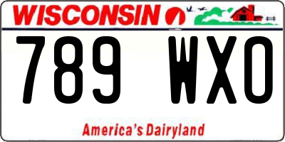 WI license plate 789WXO