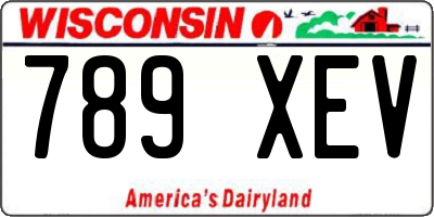 WI license plate 789XEV