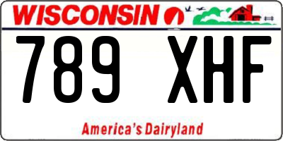 WI license plate 789XHF
