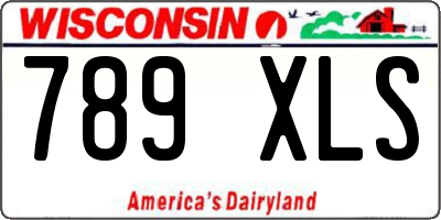 WI license plate 789XLS