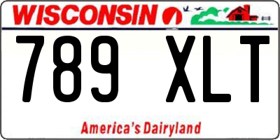 WI license plate 789XLT