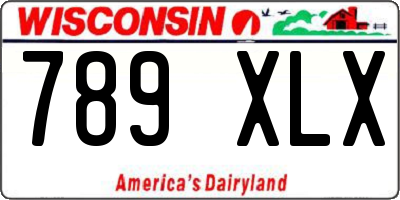 WI license plate 789XLX