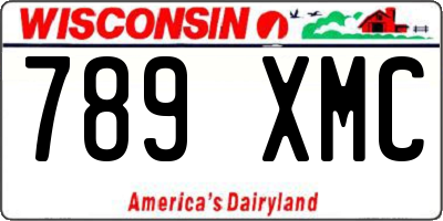 WI license plate 789XMC