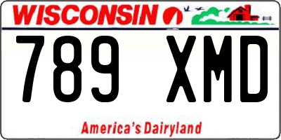 WI license plate 789XMD