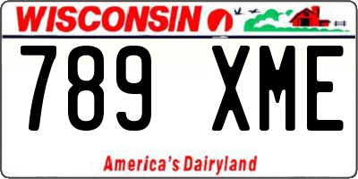 WI license plate 789XME