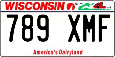 WI license plate 789XMF