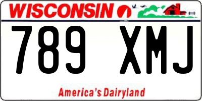 WI license plate 789XMJ