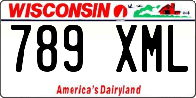 WI license plate 789XML