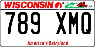 WI license plate 789XMQ