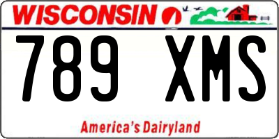 WI license plate 789XMS