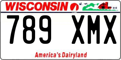 WI license plate 789XMX