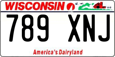 WI license plate 789XNJ
