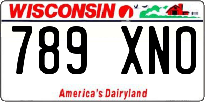 WI license plate 789XNO