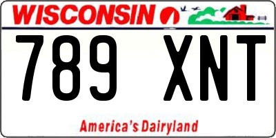 WI license plate 789XNT