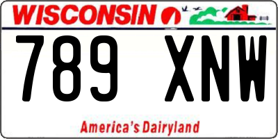 WI license plate 789XNW