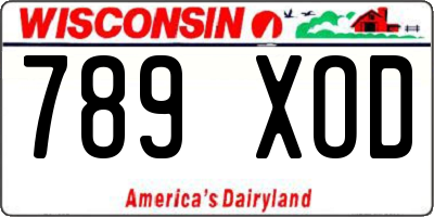 WI license plate 789XOD