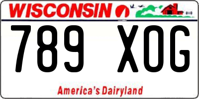 WI license plate 789XOG
