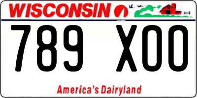 WI license plate 789XOO