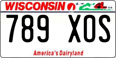 WI license plate 789XOS