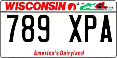 WI license plate 789XPA