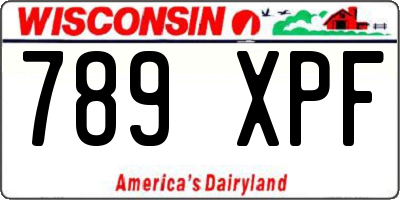 WI license plate 789XPF