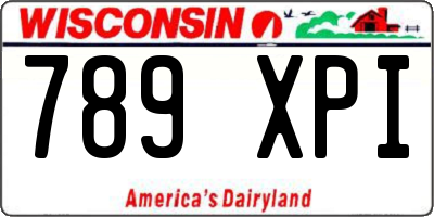 WI license plate 789XPI