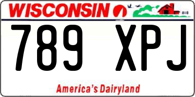 WI license plate 789XPJ