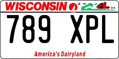 WI license plate 789XPL