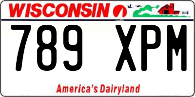 WI license plate 789XPM