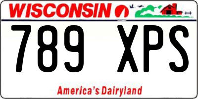 WI license plate 789XPS
