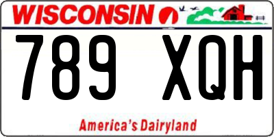 WI license plate 789XQH