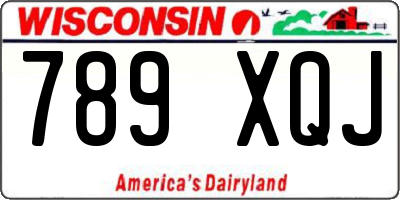 WI license plate 789XQJ