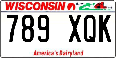WI license plate 789XQK