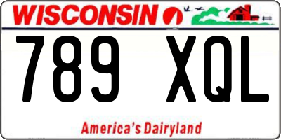 WI license plate 789XQL