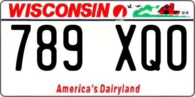WI license plate 789XQO
