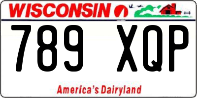 WI license plate 789XQP